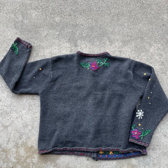 Vintage Designers Originals Studio Cardigan Christmas Sweater party Size XL - Picture 2 of 5